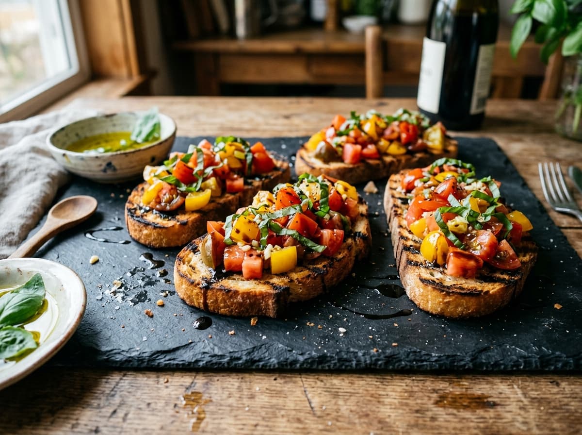 Tuscan Heirloom Tomato Bruschetta