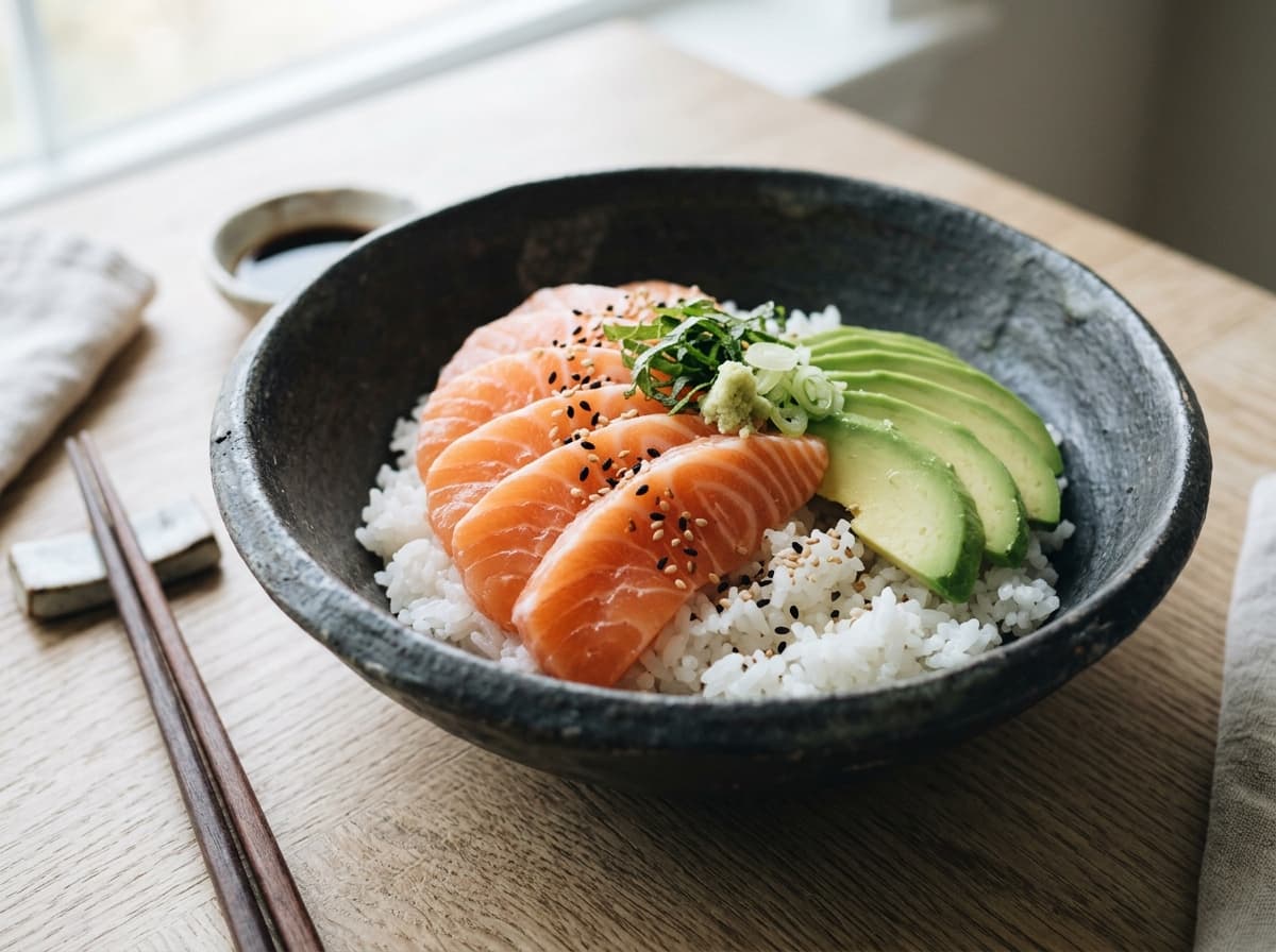 Salmon Sashimi & Calrose Bowl